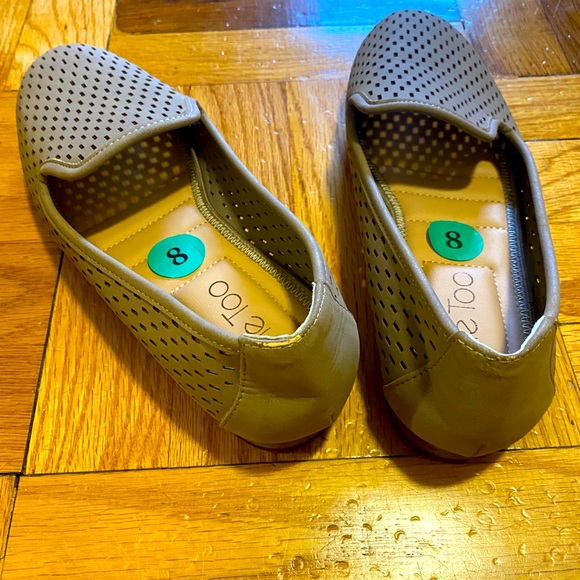 me too Shoes - LAST CHANCE Taupe Suede Flats